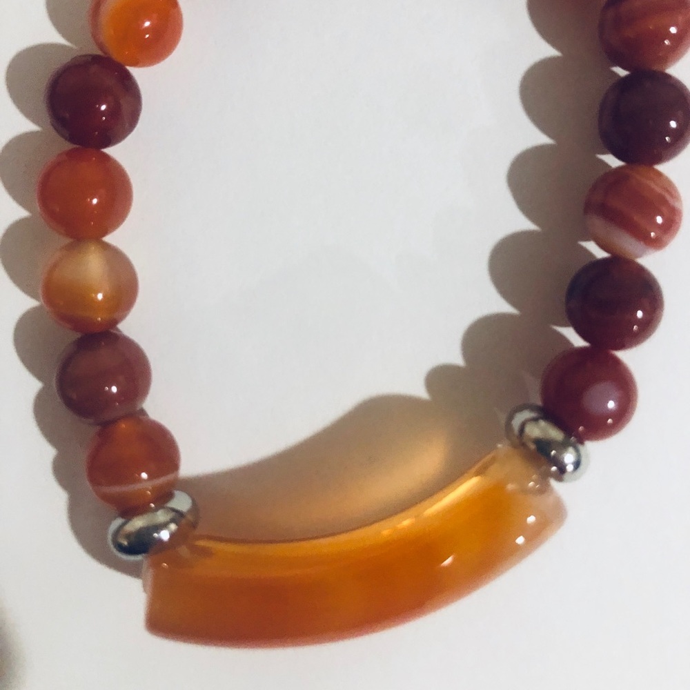 Woman’s Old World Handcrafted Natural Mood Stone Bracelet